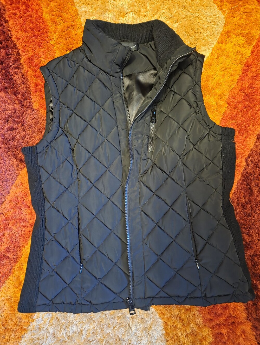 Andrew Marc Black Quilted Women's Vest